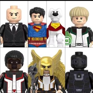 New 7 Pc Superman Movie Mini Figure Set